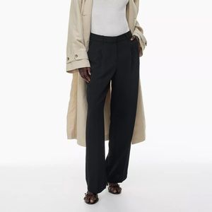 Aritzia Black Wide-Leg Trousers